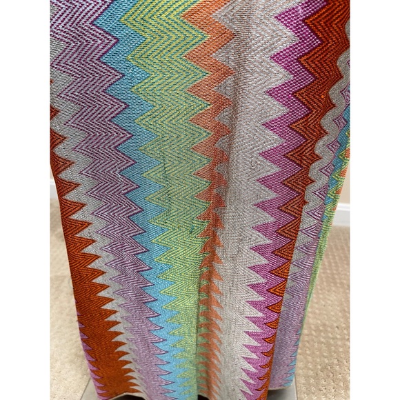 ALEXIS Enna Halterneck Crochet Multicolor Missoni Pattern Maxi Dress Size M - Picture 8 of 11